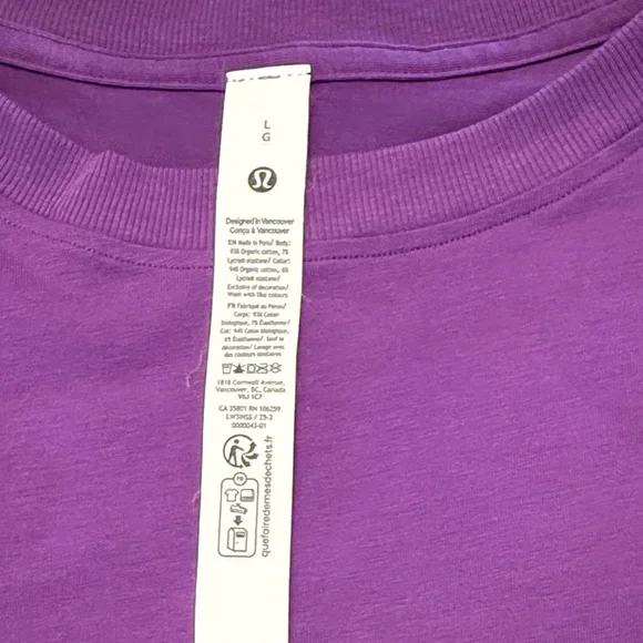 lululemon athletica Purple Short Sleeve Tee - Picture 4 of 6